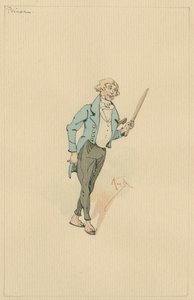 ターベイドロップ王子、1920年代頃（紙にトイレとペンとインク） 作： Joseph Clayton Clarke